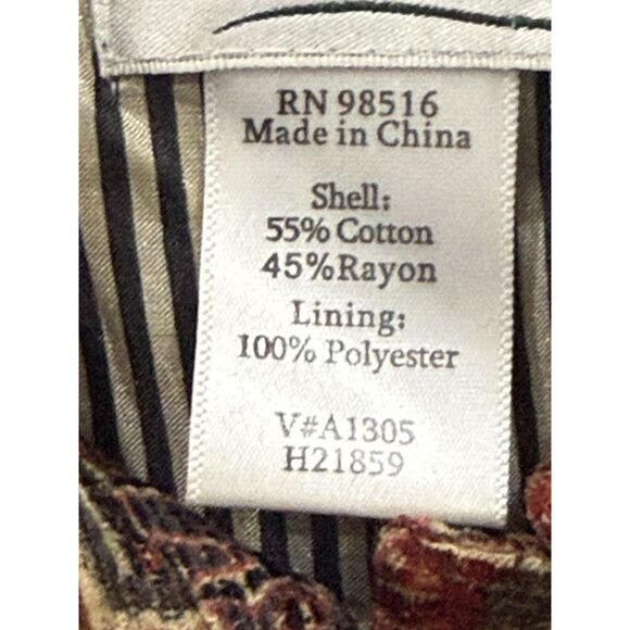 Coldwater Creek Jacket Womens Petite Large Paisley Tapestry Lined Button Front - Picture 6 of 11